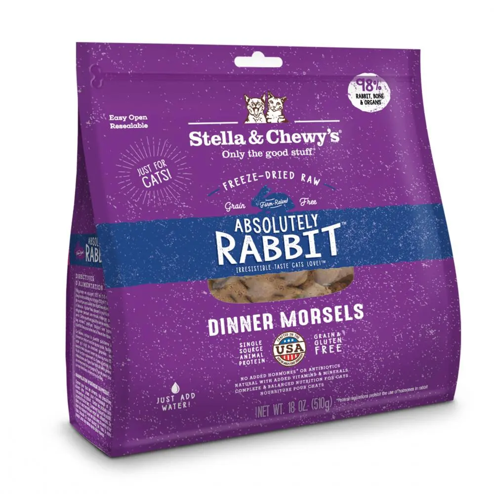 Stella & Chewy's Absolutely Rabbit Freeze-Dried Morsels Cat Food 1