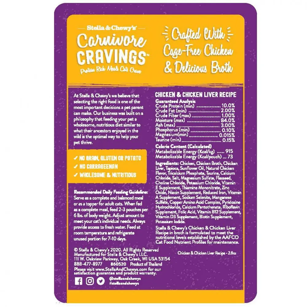 Stella & Chewy's Carnivore Cravings Chicken & Chicken Liver Recipe Wet Cat Food 2