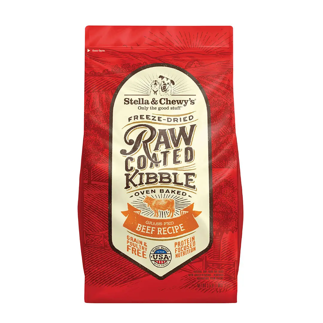 Stella & Chewy's Grass-Fed Beef Raw Coated Kibble 1