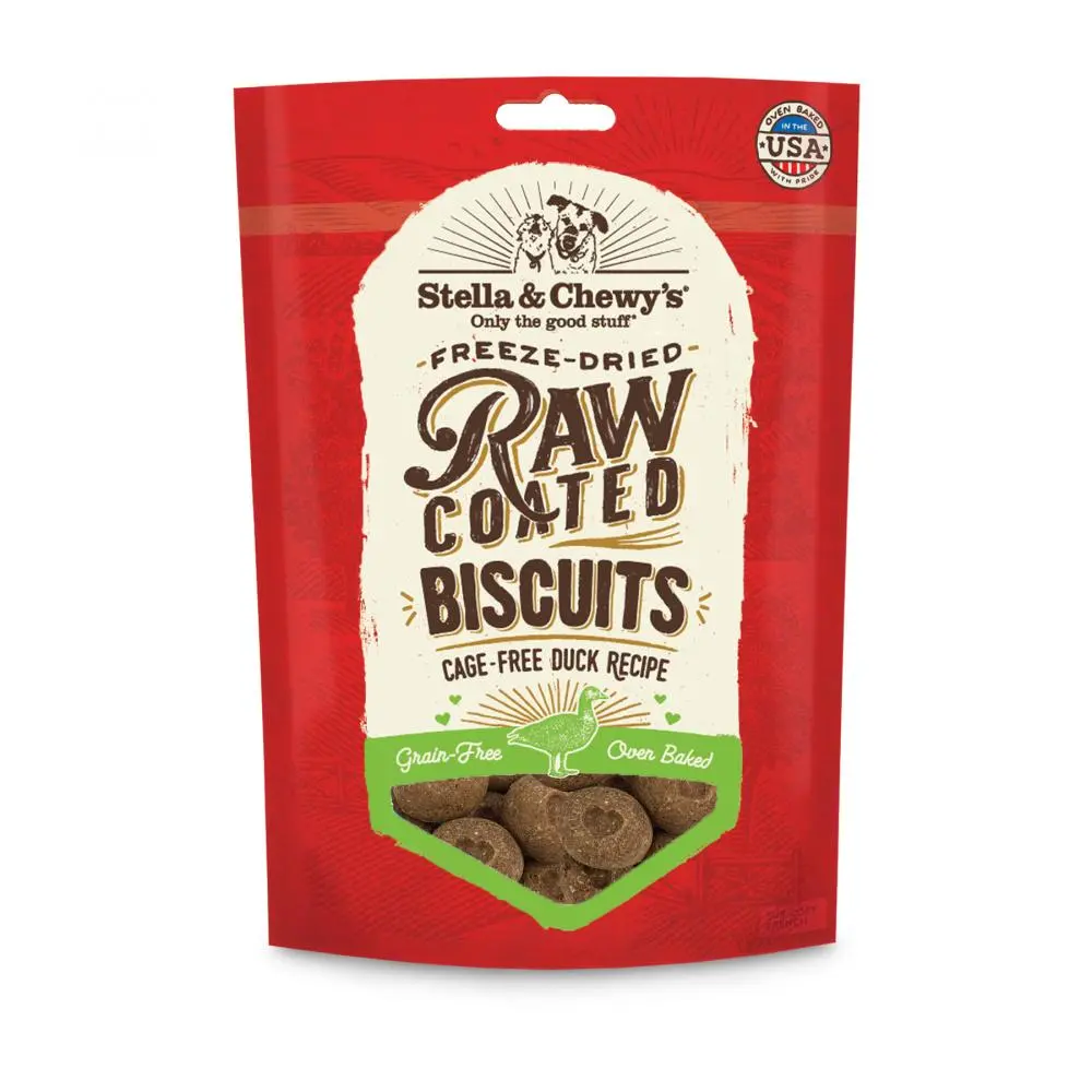 Stella & Chewy's Raw Coated Biscuits Cage Free Duck Recipe Dog Treats 1