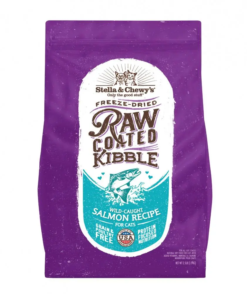 Stella & Chewy's Raw Coated Kibble Wild Caught Salmon Recipe Dry Cat Food 1