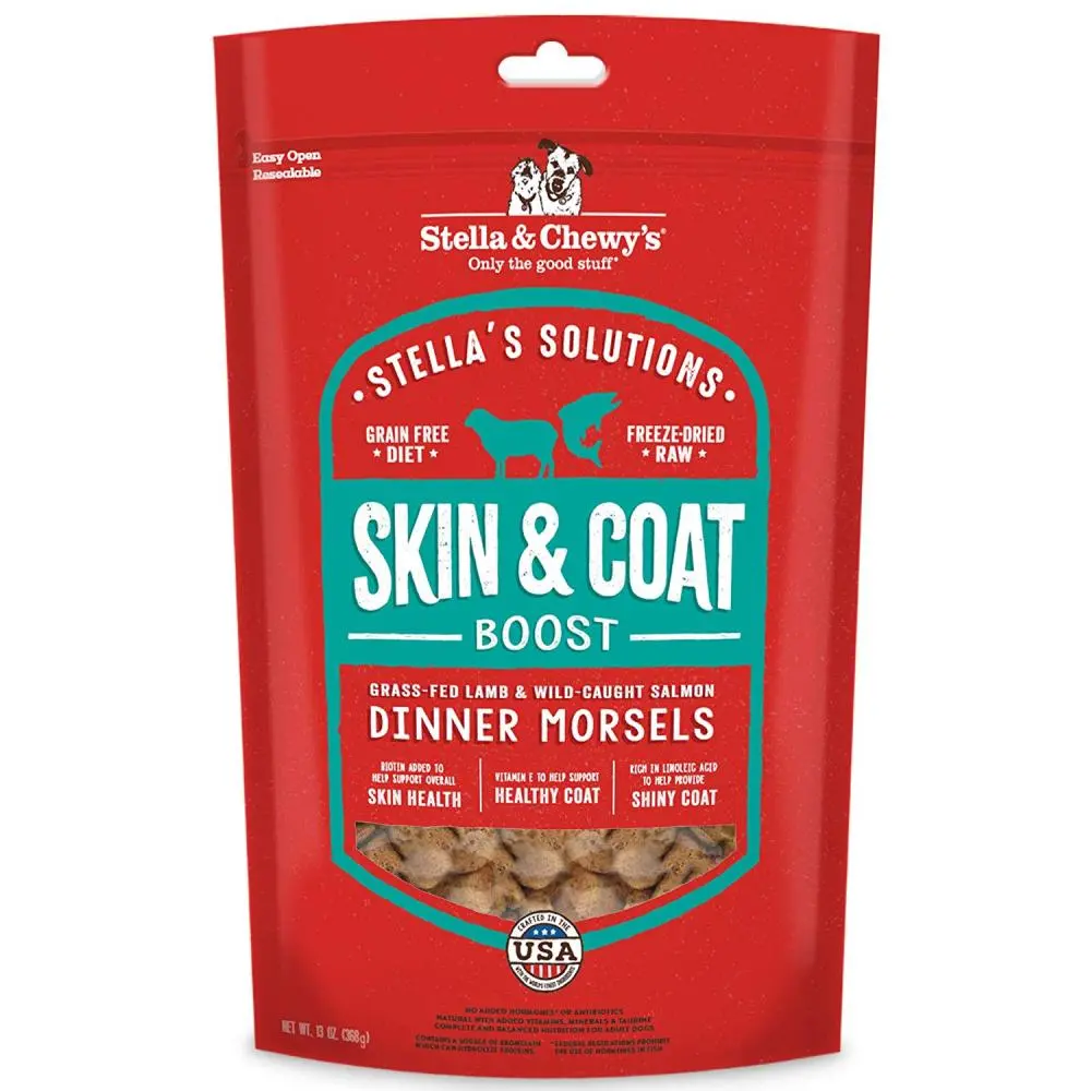 Stella's Solutions Freeze Dried Raw Skin & Coat Support Grass-Fed Lamb & Salmon Recipe 2