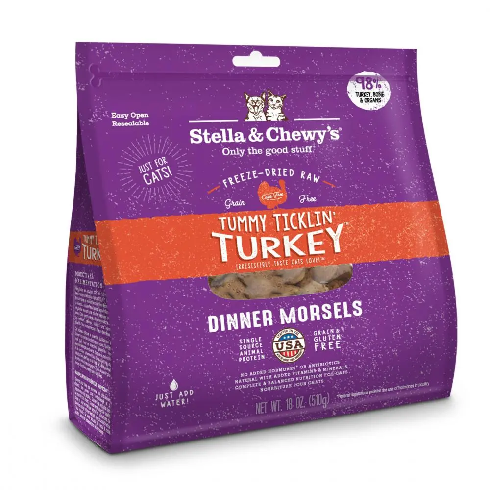Stella & Chewy's Freeze-Dried Morsels Tummy Ticklin' Turkey Cat Food 2
