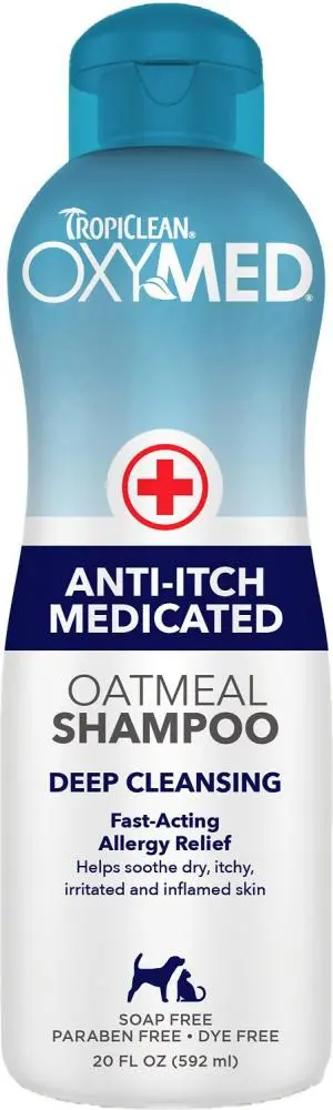 Tropiclean Oxymed Medicated Anti-Itch Shampoo For Pets 1