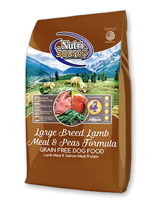 Nutrisource® Large Breed Lamb Meat & Peas Grain Free Formula Dog Food 1