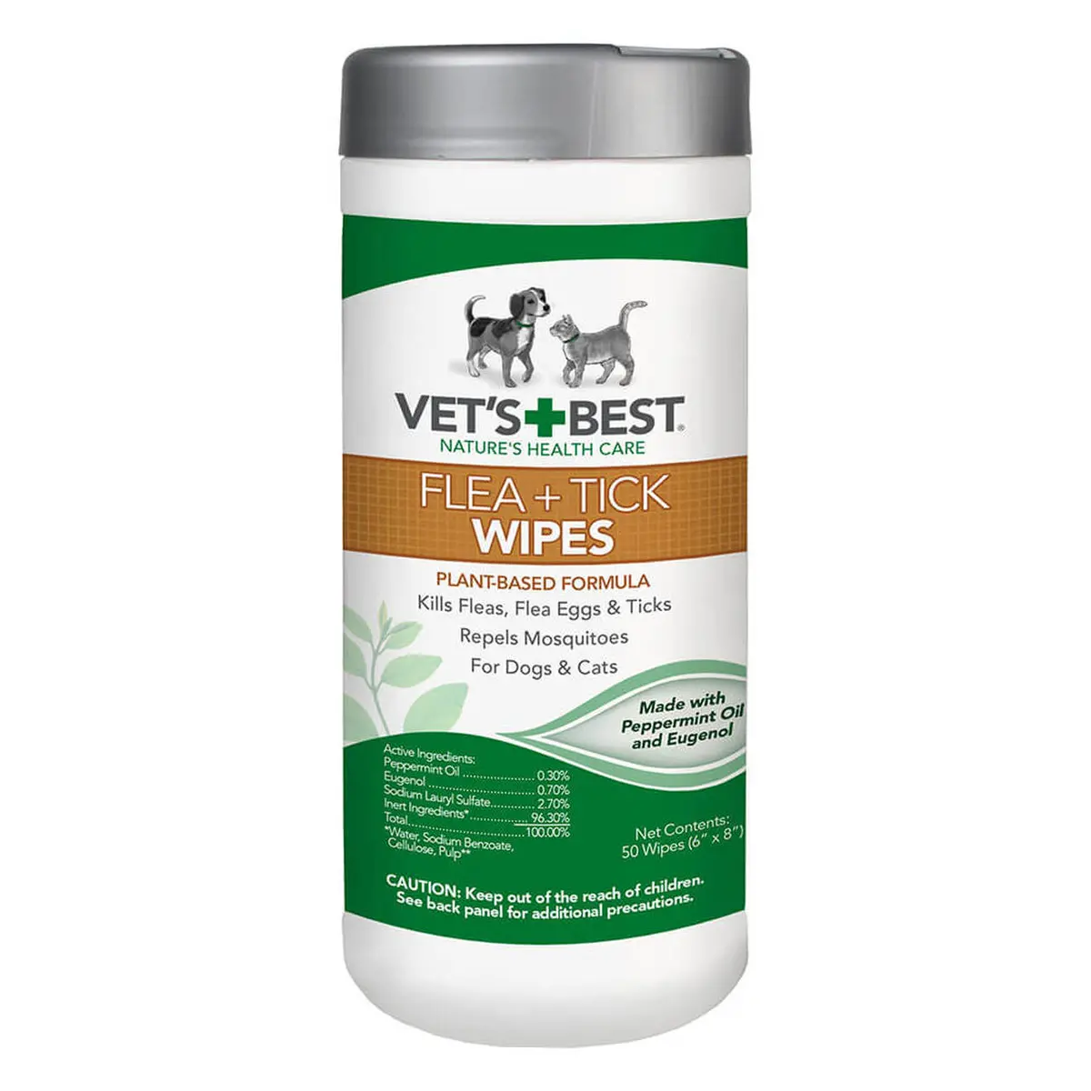 Vet's Best Flea + Tick Wipes 50 Ct 1