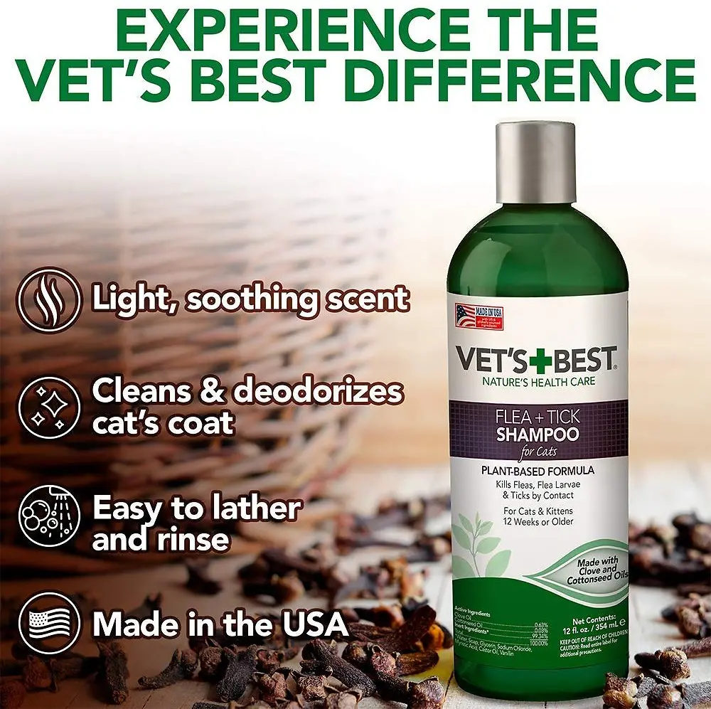 Vet’S Best Flea + Tick Shampoo Cat 2