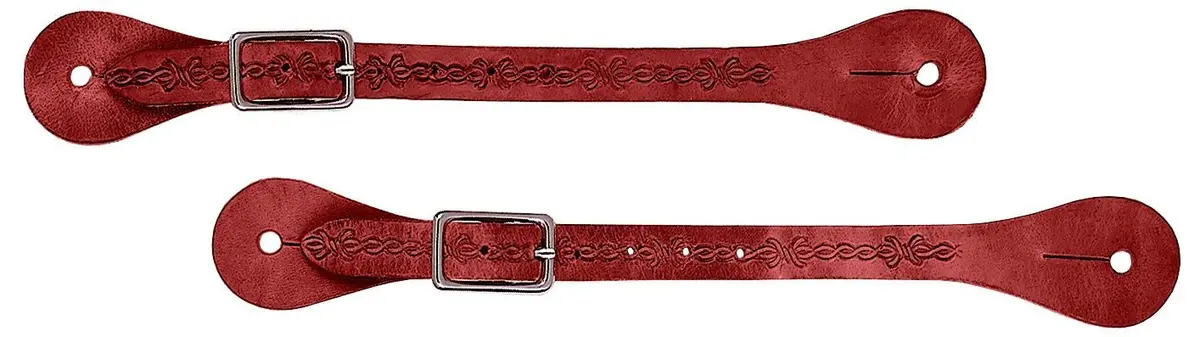 Weaver Barbed Wire Spur Straps, Russet 1