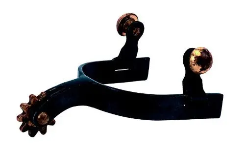 Weaver Children's Spurs With Plain Band Black Steel 1