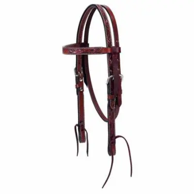 Weaver Cross Floral Carved 5/8" Pony Browband Headstall 1