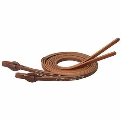 Weaver Working Cowboy Extra Heavy Harness Leather Quick Change Reins, 5/8" X 8' 1