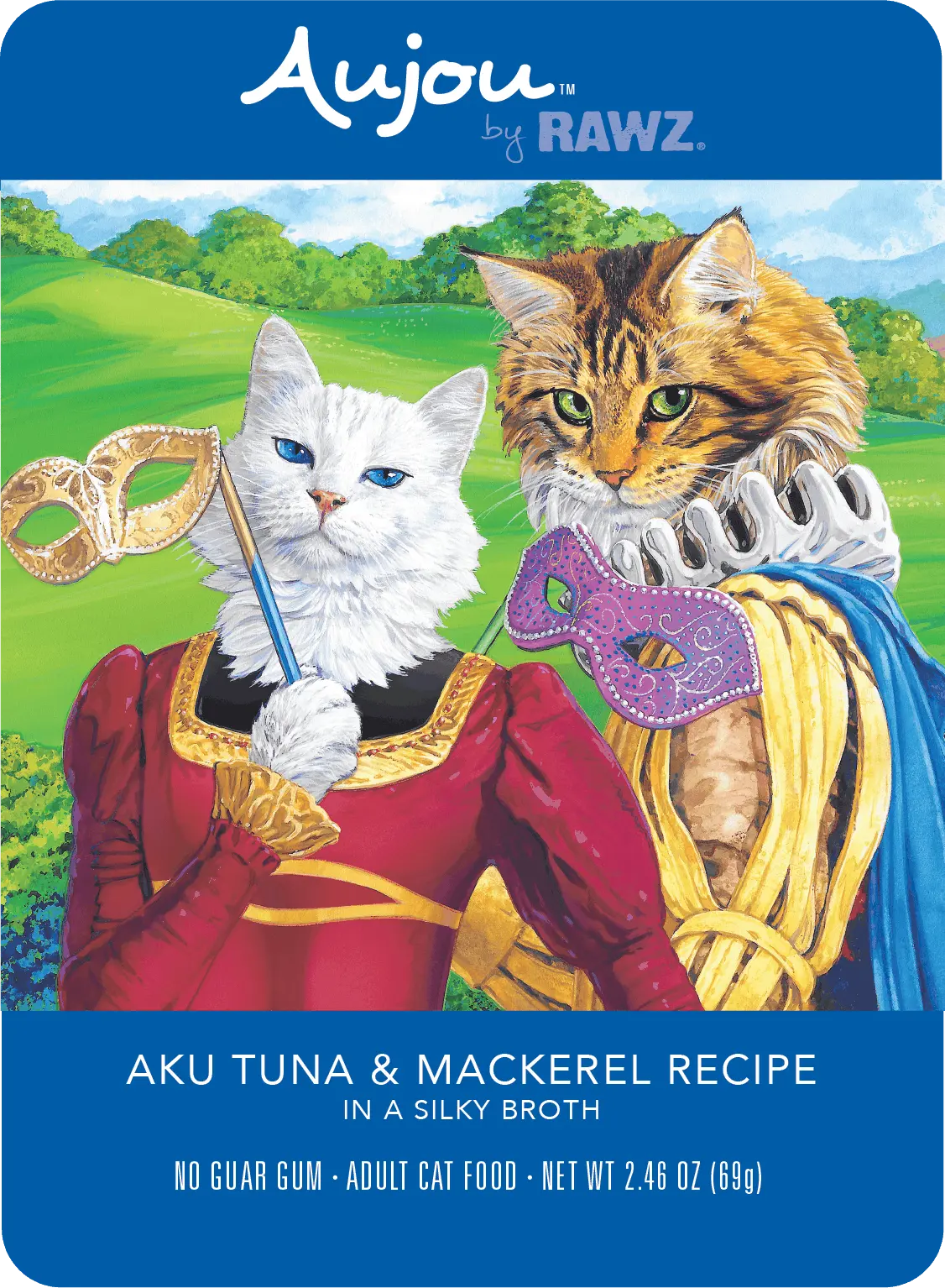 Rawz Aujou Aku Tuna & Mackerel Recipe Cat Wet Food 1
