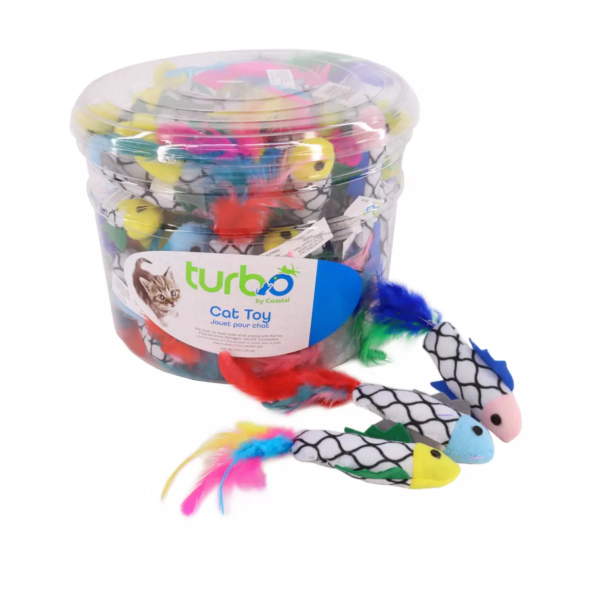 Coastal Pet Products Turbo Fish With Feathers 1