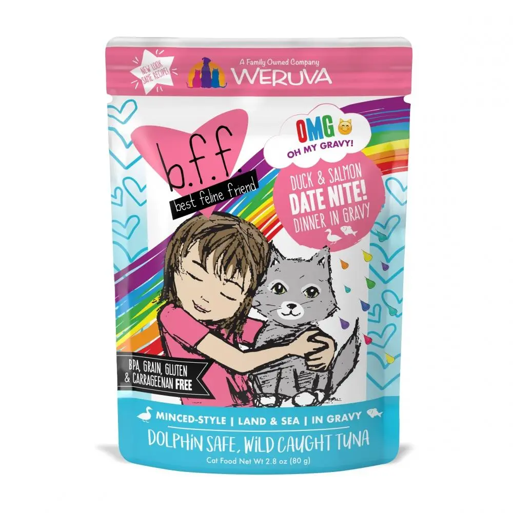 Weruva Bff Oh My Gravy Date Nite Grain Free Duck & Salmon In Gravy Wet Cat Food Pouch 1