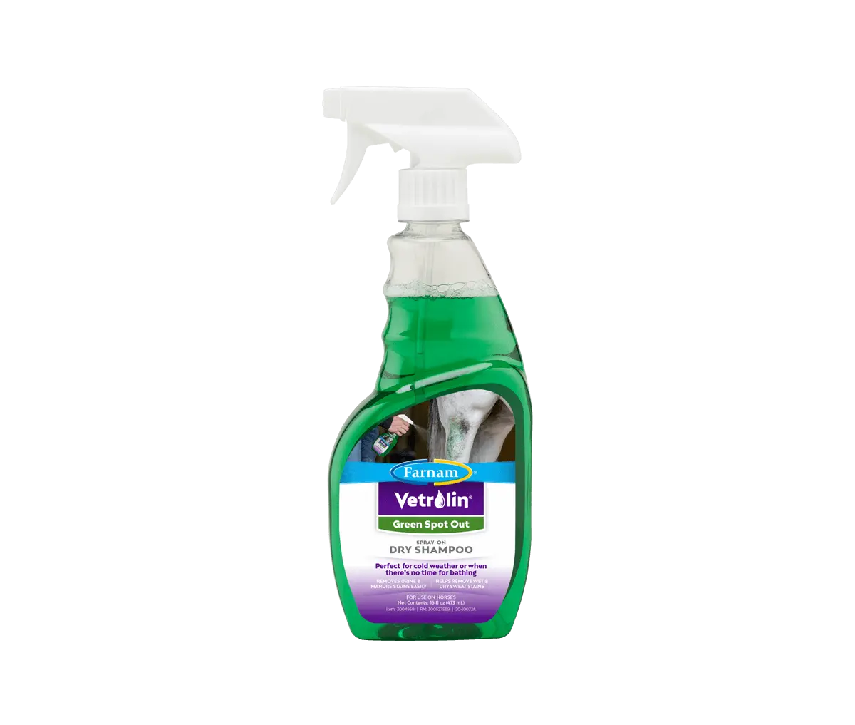 Farnam Vetrolin Green Spot Out Spray-On Dry Clean Shampoo 1