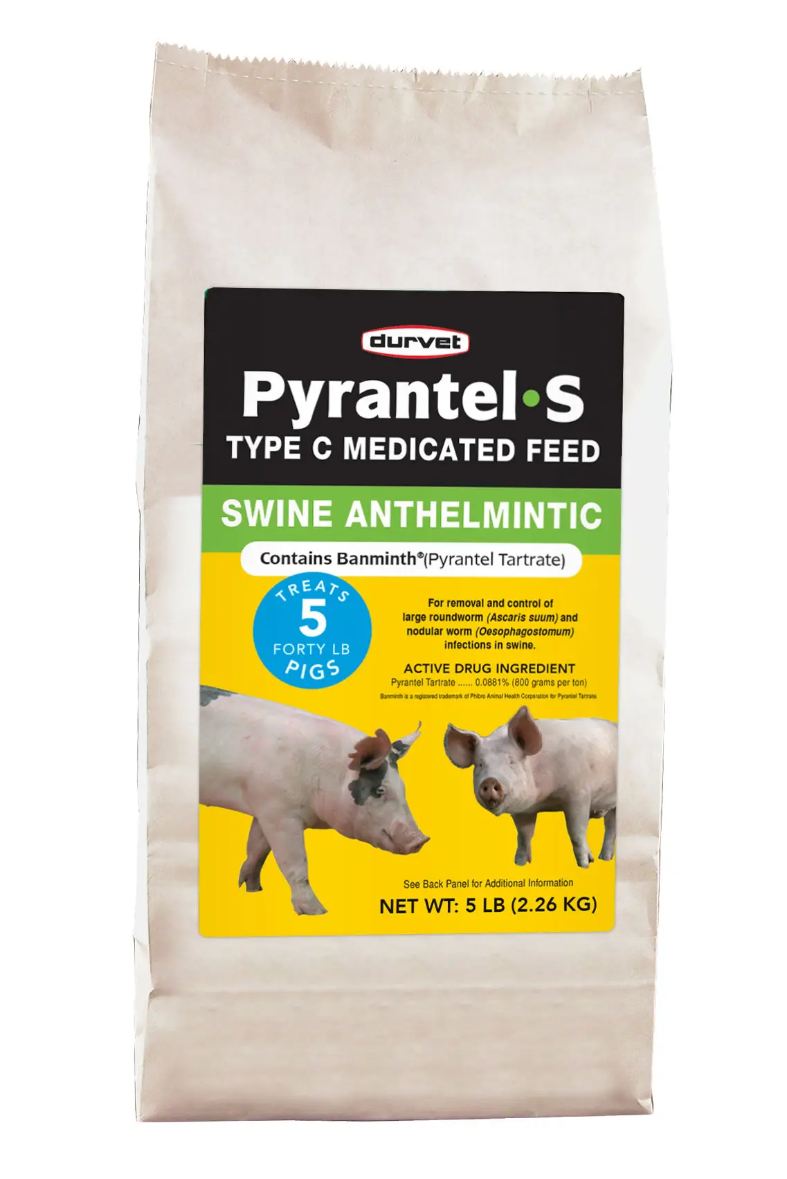 Durvet Pyrantel-S Type C Medicated Feed Swine Anthelmintic 1