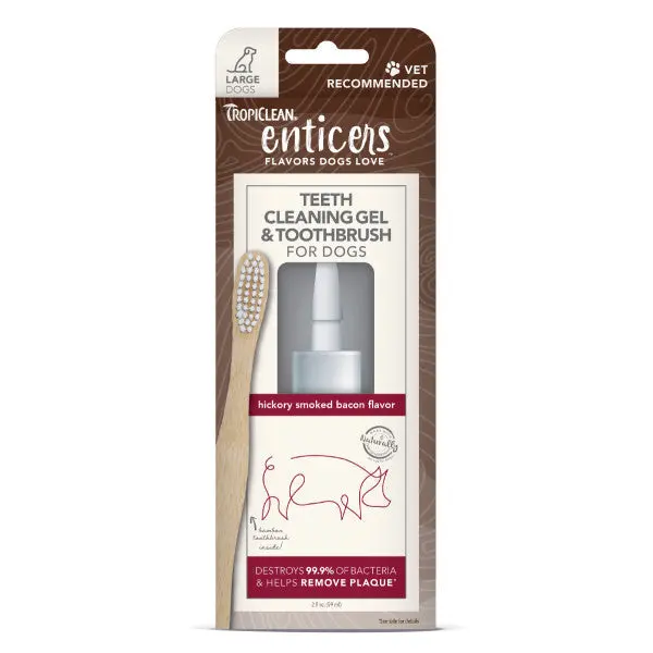Tropiclean Enticers Hickory Smoked Bacon Flavor Teeth Cleaning Gel 1