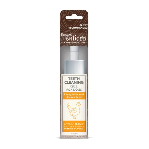 Tropiclean Enticers Honey Marinated Chicken Flavor Teeth Cleaning Gel For Dogs 1