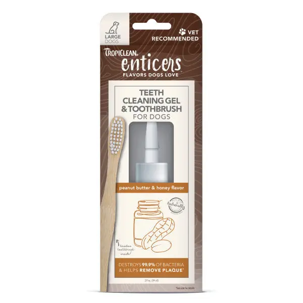 Tropiclean Enticers Peanut Butter & Honey Flavor Teeth Cleaning Gel 3