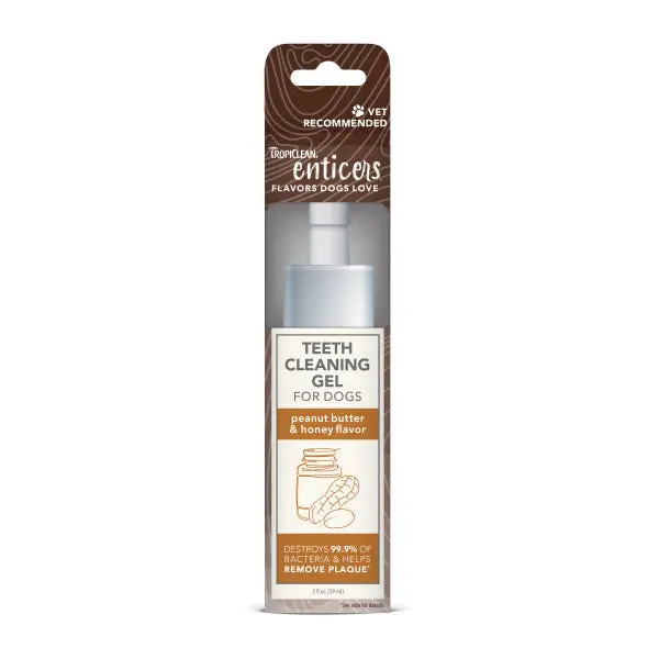 Tropiclean Enticers Peanut Butter & Honey Flavor Teeth Cleaning Gel 3