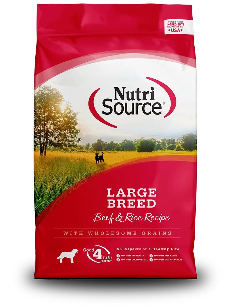 Nutrisource® Large Breed Beef & Rice Recipe Dog Food 1