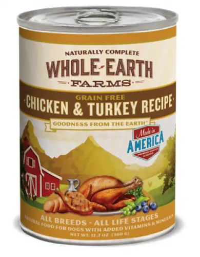 Whole Earth Farms Grain Free Chicken And Turkey Recipe Canned Dog Food 1