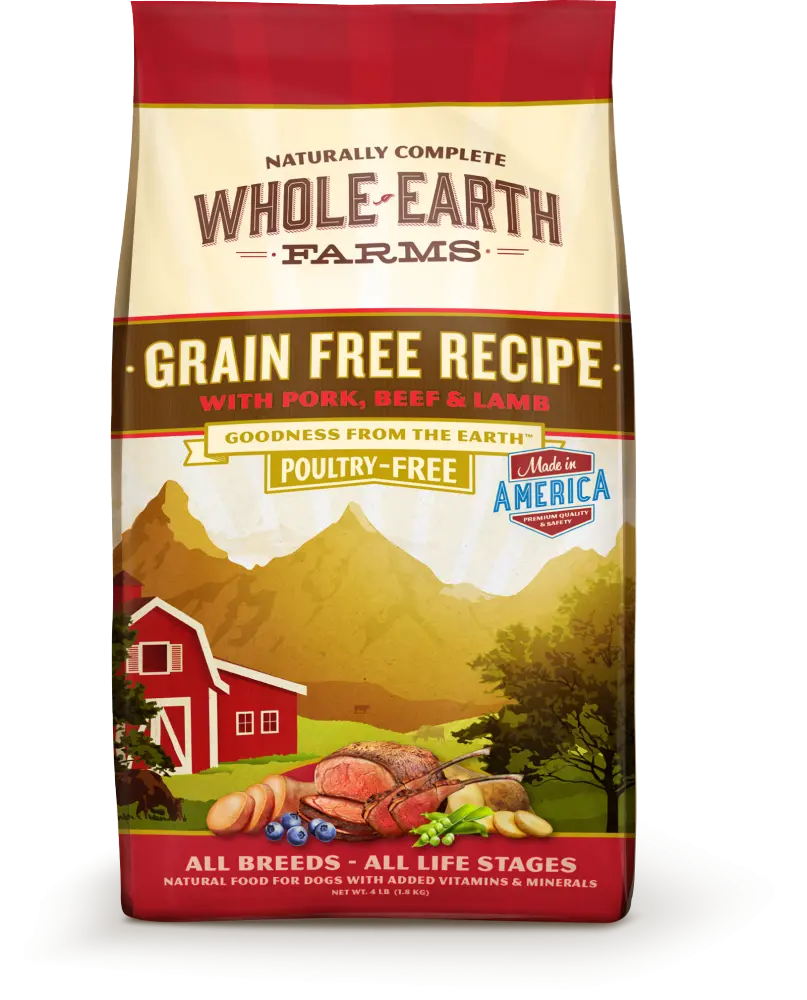 Whole Earth Farms Grain Free Recipe With Pork, Beef And Lamb Dry Dog Food 1