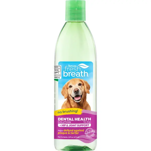 Tropiclean Fresh Breath Dental Health Solution Plus Hip & Joint For Dogs 1