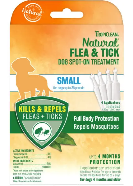 Tropiclean Natural Flea & Tick Spot-On Treatment 2