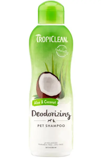 Tropiclean Aloe & Coconut Deodorizing Shampoo For Pets 1
