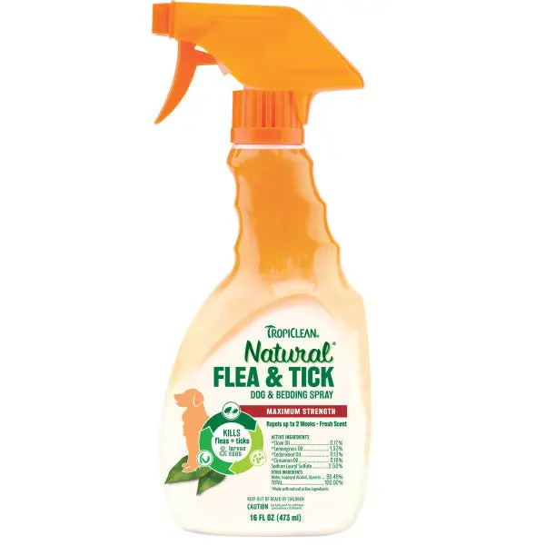 Tropiclean Natural Flea & Tick Dog & Bedding Spray 1