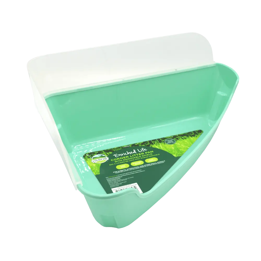Oxbow Animal Health Enriched Life - Corner Litter Pan With Removable Shield 1