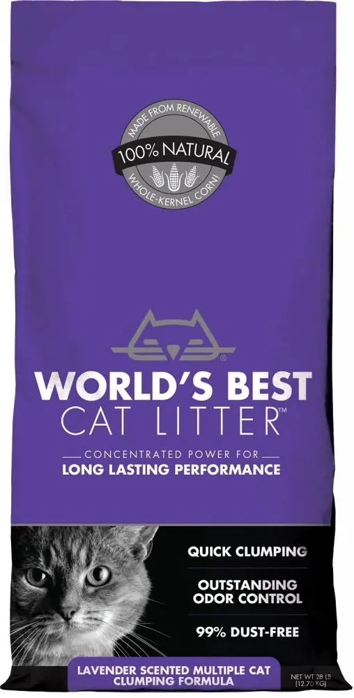 World's Best Lavender Scented Multiple Cat Clumping Formula Cat Litter 1