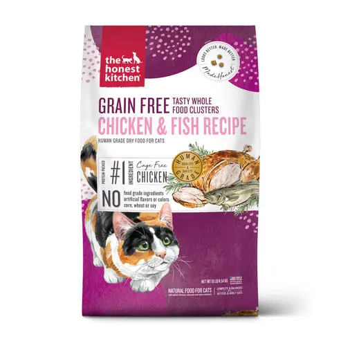 The Honest Kitchen Grain Free Chicken & Whitefish Clusters Dry Cat Food 1