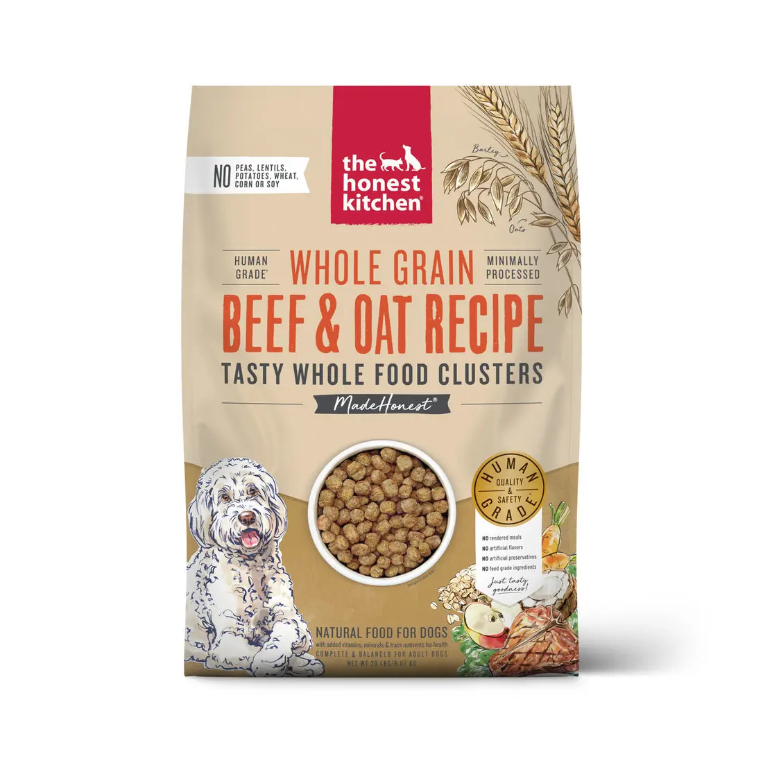 The Honest Kitchen Whole Food Clusters Whole Grain Beef & Oat Dry Dog Food 1