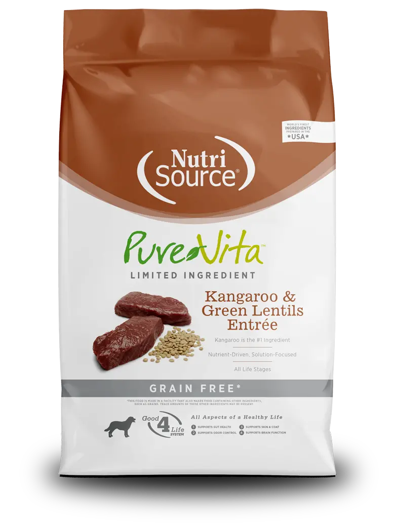 Nutrisource® Purevita™ Kangaroo & Green Lentils Entrée Grain Free Limited Ingredient Dog Food 1
