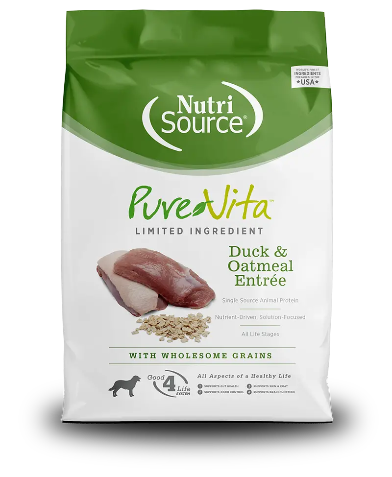 Nutrisource® Purevita™ Limited Ingredient Duck & Oatmeal Entrée Dog Food 1