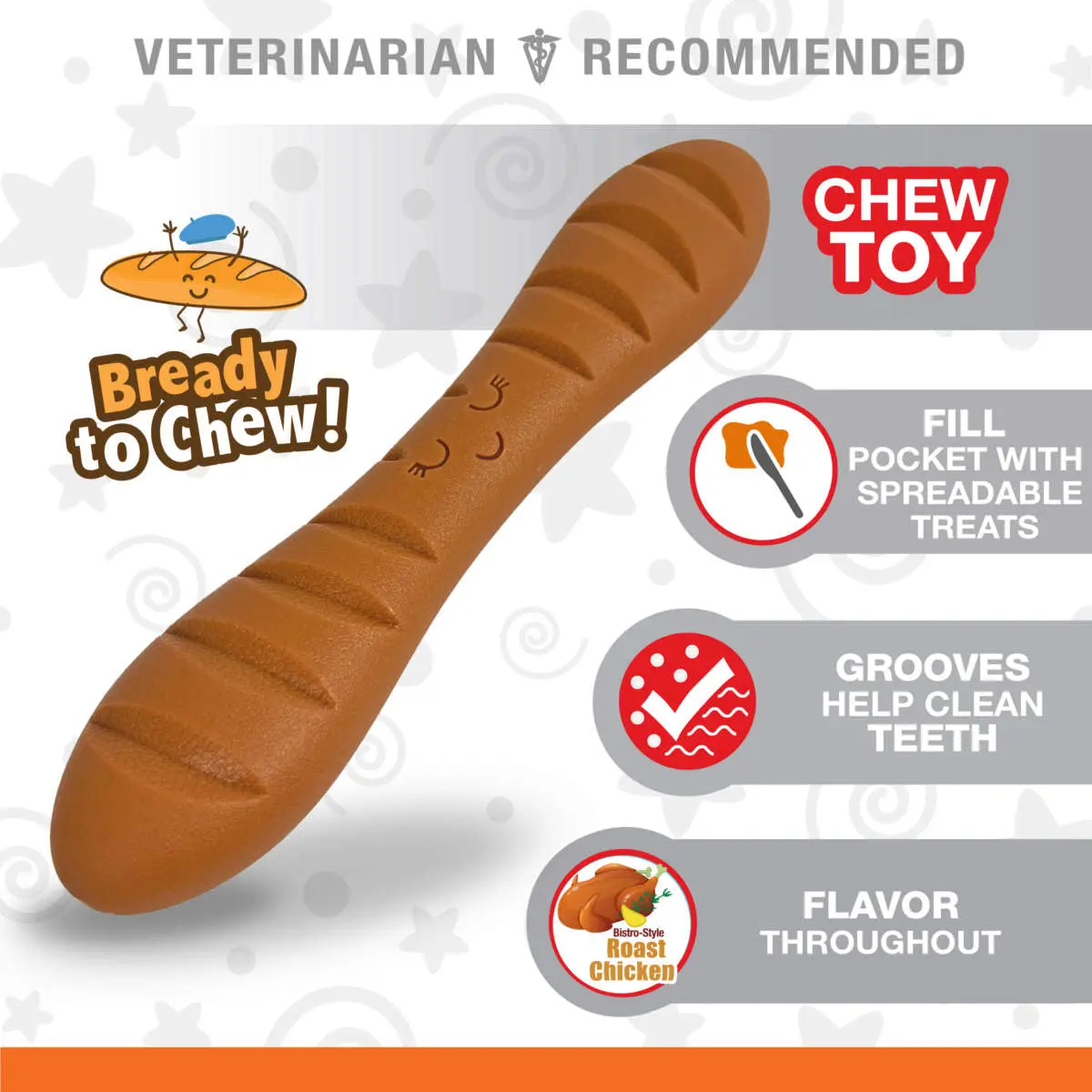Nylabone Power Chew Baguette Dog Toy 2