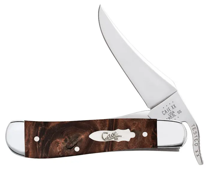 Case Smooth Brown Maple Burl Wood Russlock® 1