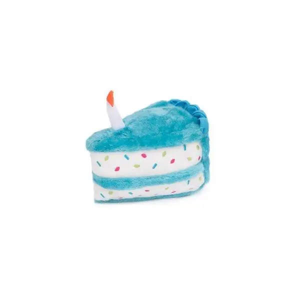 Zippypaws Nomnomz Plush Blue Birthday Cake Dog Toy 1