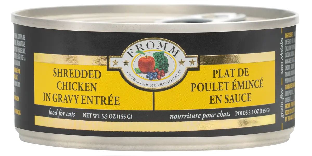 Fromm Four-Star Shredded Chicken In Gravy Entrée Cat Food 1
