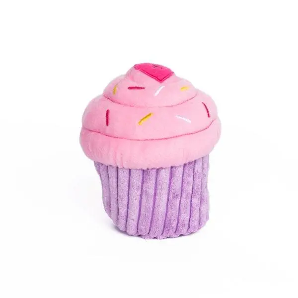 Zippypaws Pink Cupcake Plush Dog Toy 1