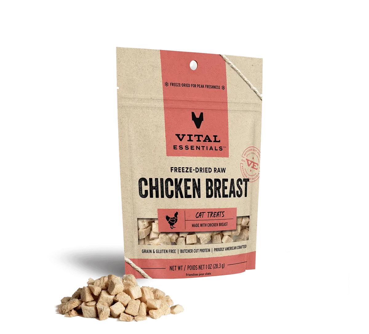 Vital Essentials Freeze-Dried Raw Chicken Breast Cat Treats 1