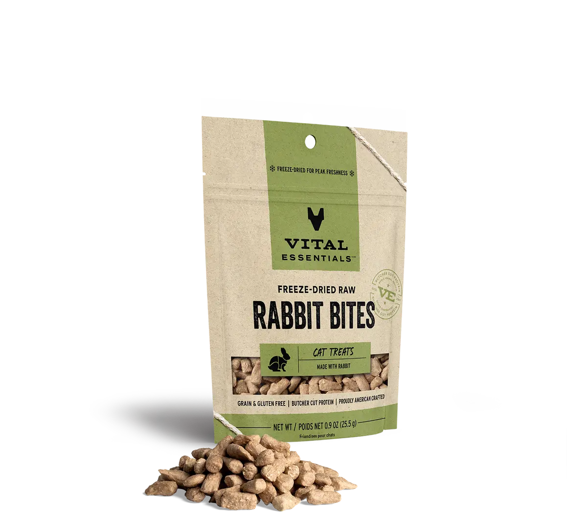 Vital Essentials Freeze Dried Raw Rabbit Bites Cat Treats 1