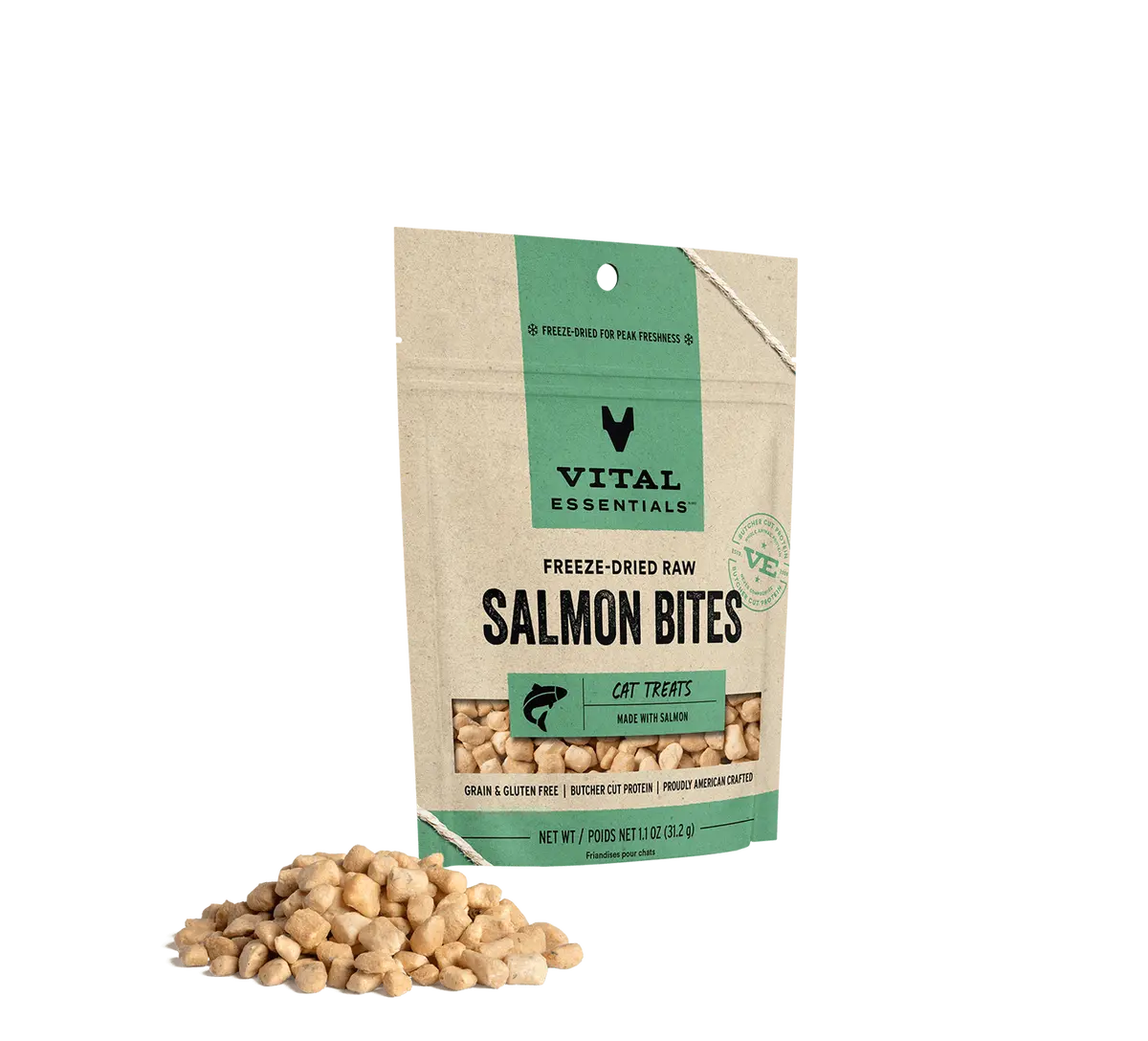 Vital Essentials Vital Cat Freeze Dried Grain Free Wild Alaskan Salmon Cat Treats 1