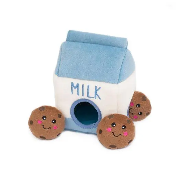 Zippypaws Zippy Burrow Milk & Cookies Hide & Seek Puzzle Dog Toy 1