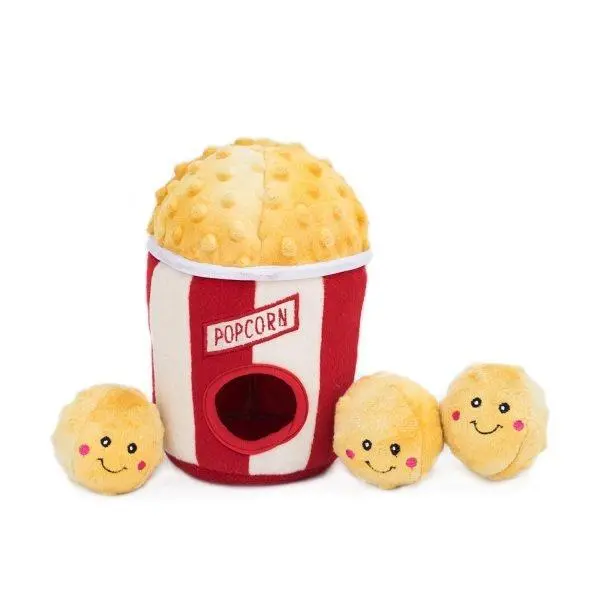 Zippypaws Zippy Burrow Popcorn Bucket Hide & Seek Puzzle Dog Toy 1