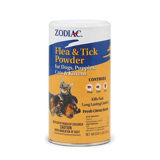 Zodiac® Flea & Tick Powder For Dogs, Puppies, Cats & Kittens 1