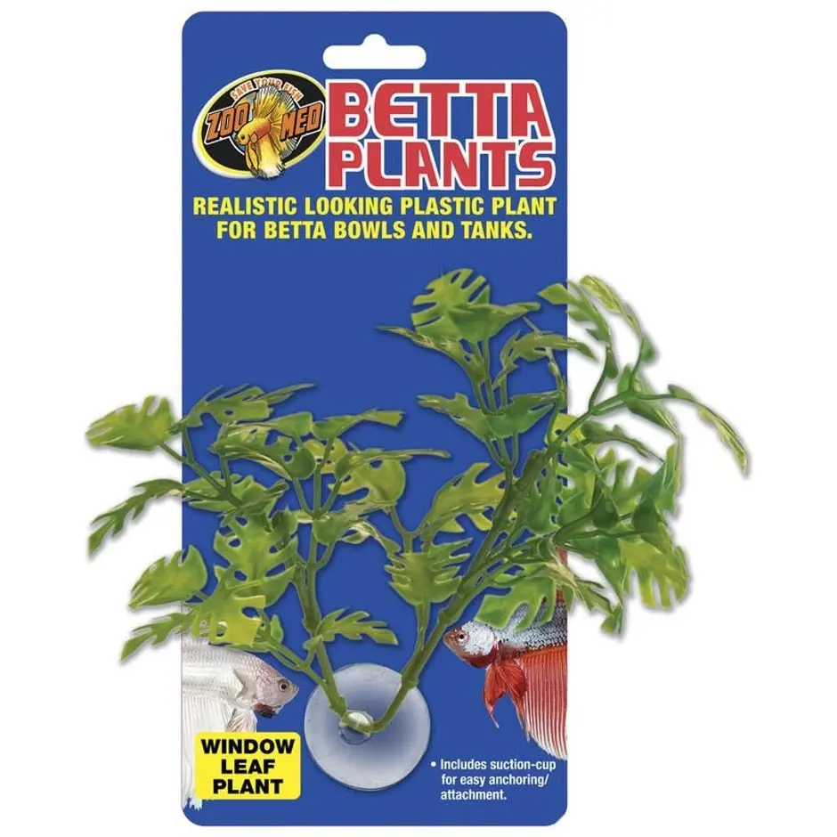 Zoo Med Betta Plants Window Leaf Plastic Plant 1