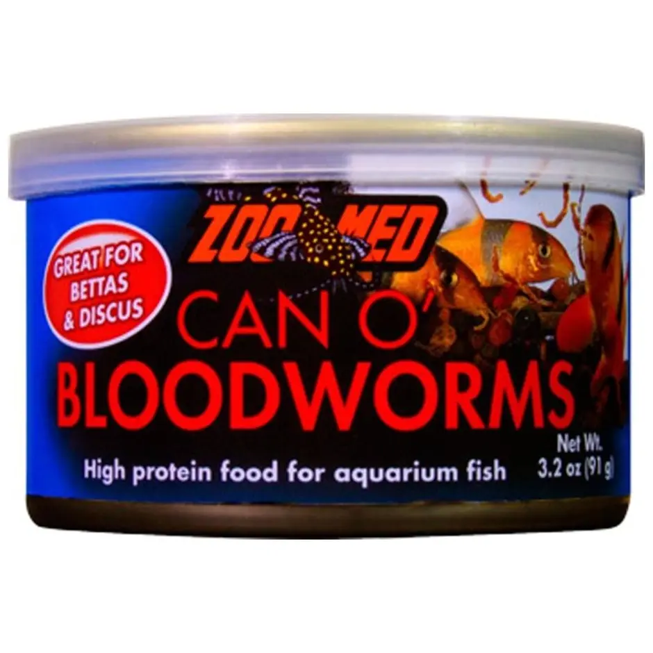 Zoo Med Can O' Bloodworms High Protein Fish Food 1